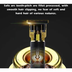 HAPPYSHOPPING T9 Retro Huile Tete Electrique Tondeuse A Cheveux Professionnel Salon De Coiffure Couteau A Decouper Coupe Tondeuse A Cheveux Blancs Batterie Au Lithium Integree, Livree Avec Batterie -Toilletage et hygiène du chien Soldes 30465221 5