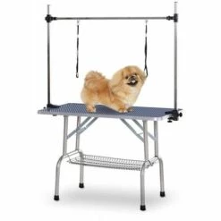 WYCTIN Hofuton Table De Toilettage Réglable De Chiens Avec 2 Boucles Et Panier Animaux 90*76*60cm -Toilletage et hygiène du chien Soldes 30810225 4