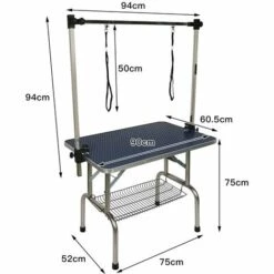 WYCTIN Hofuton Table De Toilettage Réglable De Chiens Avec 2 Boucles Et Panier Animaux 90*76*60cm -Toilletage et hygiène du chien Soldes 30810225 5