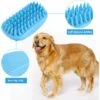 MVPOWER Piscine Chien Grand, Baignoire Bassine 120 Cm Pliable PVC, Avec Brosse, Antidérapant Facile à Nettoyer, Pour Chien/Chat Animal Extérieur Ou Intérieur (120*30 Cm )Bleu
