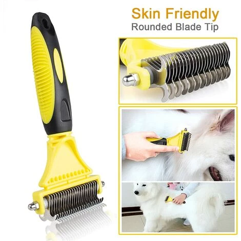 PERLE RARE Brosse Chien Brosse Chat, Peigne Déméloir Chien Professionnel Et Brosse Chien Poil Long, Râteau De Toilettage Pour Chien Et Chat Réduit Efficacement La Perte De Cheveux Jusqu'à 90% 4 PERLE RARE Brosse Chien Brosse Chat, Peigne Déméloir Chien Professionnel Et Brosse Chien Poil Long, Râteau De Toilettage Pour Chien Et Chat Réduit Efficacement La Perte De Cheveux Jusqu'à 90% – Image 4