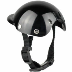 ILOVEMILAN Casque Pour Animaux Compagnie, Casquette De Sécurité Pour Chien, Casquette Casque Vélo Pour Chats, Universel Plastique Ajustable Casque Moto Pour Chien Pour Petits Chiens, Chats (Noir, M)