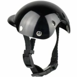 BETTERLIFE Casque Pour Animaux Compagnie, Casquette De Sécurité Pour Chien, Casquette Casque Vélo Pour Chats, Universel Plastique Ajustable Casque Moto Pour Chien Pour Petits Chiens, Chats (Noir，M)