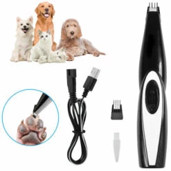 HAPPYSHOPPING HK-275 Pet Chat Et Chien 6,5 W Pied Poussoir USB Charge Lame Fixe En Acier Inoxydable + Activite En Ceramique La Lame Est Livree Avec Une Batterie Integree Et Livree Avec Du Lubrifiant