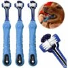 AIDUCHO 3 Pack Brosse à Dents Pour Chien Pour Soins Dentaires Pour Animaux Brosse à Dents à Trois Têtes Hygiène Dentaire Chien Brosse à Dents 3 Brosse Tête (Bleu)