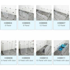 ASUPERMALL Parc Pour Animaux De Compagnie Stylo D'Exercice Pour Chien Grande Cloture Portable Pour Chien Avec Porte 12 Panneau, S - S -Toilletage et hygiène du chien Soldes 33168325 4