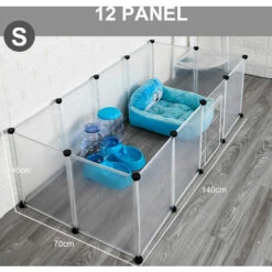 ASUPERMALL Parc Pour Animaux De Compagnie Stylo D'Exercice Pour Chien Grande Cloture Portable Pour Chien Avec Porte 12 Panneau, S - S -Toilletage et hygiène du chien Soldes 33168325 5