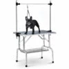 SKECTEN Table De Toilettage Pour Chien En Acier Inoxydable Accessoires Inclus Size 90cm X 60cm X 76cm (L X B X H) (Bleu)