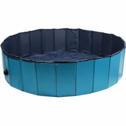 SKECTEN Piscine Pour Chien Pliable 120 X 30 Cm Baignoire Bassin Baignade Portable Bain Animal Extérieur Intérieur Antidérapant Bleu -Toilletage et hygiène du chien Soldes 33223881 3