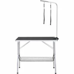 VidaXL Table De Toilettage Réglable De Chiens Avec 2 Boucles Et Panier -Toilletage et hygiène du chien Soldes 33541270 3