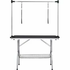 VidaXL Table De Toilettage Réglable De Chiens Avec 2 Boucles Et Panier -Toilletage et hygiène du chien Soldes 33541277 3