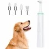 ABCRITAL Chien Tartar Cleaner Électrique Professionnel Dents Polisseur Pet Calculus Plaque Taches Dents Cleaner Avec 4 Brosse Tête Chiot Détartreur Dentaire Soins Outils De Nettoyage Kit Pour Chiens Chats