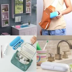 DEVENIRRICHE Housse De Protection De Voyage 3 Pièces Pour Brosse à Dents électrique Et Tête De Brosse De Rechange, étui De Voyage Boîte à Brosses à Dents Pour Brosses à Dents électriques Oral B Et Philips - Blanc, Bleu, Rose -Toilletage et hygiène du chien Soldes 34908939 4