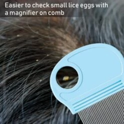 BEARSU Peigne à Cheveux Pour Enlever Les Lentes De 6 Pièces Avec Loupe, Outil De Dents En Métal Fin Pour Chiens, Chats, Toilettage Et élimination Des Flocons De Pellicules/œufs De Poux (bleu Ciel) 7 BEARSU Peigne à Cheveux Pour Enlever Les Lentes De 6 Pièces Avec Loupe, Outil De Dents En Métal Fin Pour Chiens, Chats, Toilettage Et élimination Des Flocons De Pellicules/œufs De Poux (bleu Ciel) -Toilletage et hygiène du chien Soldes 35011384 3