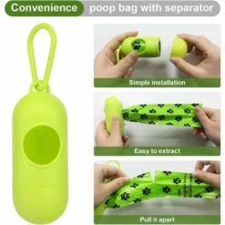 Kueatily 16pièces Sac Chien ,Sacs De Merde Compostables,23*33cm,Sac à Déchets Biodégradable étanche Pour Chien Avec 1 Distributeur De Sac(Style Plus épais) -Toilletage et hygiène du chien Soldes 35124643 3