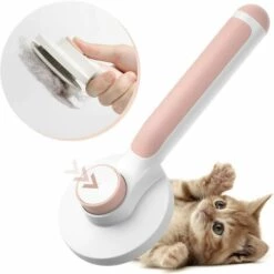 BARES Brosse Chiens Chats, Baytion Brosse Autonettoyante Poils Morts Pour Chat Chien Poil Long Court Pour Eliminer Efficacement Jusqu'à 95% Des Poils Morts Et Poils Tomentose Sous-poil Tangles Dead