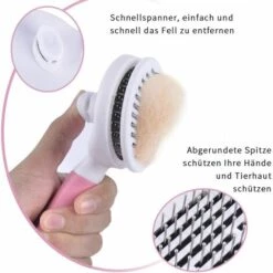 BRIDAY Brosse Pour Chat, Brosse Pour Chat Brosse Autonettoyante Pour Chat Enlève Le Sous-poil Brosse Pour Chien Brosse Pour Chat Poils Courts à Longs Brosse Douce Pour Chat Appropriée Brosse Pour Chat -Toilletage et hygiène du chien Soldes 35561874 3