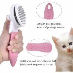 BRIDAY Brosse Pour Chat, Brosse Pour Chat Brosse Autonettoyante Pour Chat Enlève Le Sous-poil Brosse Pour Chien Brosse Pour Chat Poils Courts à Longs Brosse Douce Pour Chat Appropriée Brosse Pour Chat -Toilletage et hygiène du chien Soldes 35561874 4