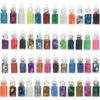 ASUPERMALL 48 Bouteilles De Paillettes D'Ongles 3D Ensemble De Flocons De Paillettes D'Ongles En Acrylique Autocollants De Paillettes D'Eclat D'Ongles Pour Decoration D'Art D'Ongle De Noel Couleurs Et Formes Melangees,Multicolore