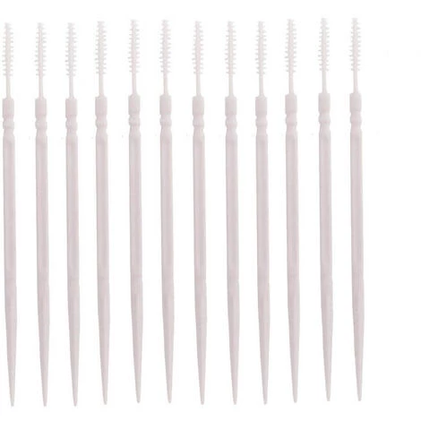 ASUPERMALL 200 Pieces Cure-Dents Brosse En Plastique A Double Extremite Cure-Dents Outil De Nettoyage Des Dents Soins Bucco-Dentaires Batonnets Dentaires, Blanc 1 ASUPERMALL 200 Pieces Cure-Dents Brosse En Plastique A Double Extremite Cure-Dents Outil De Nettoyage Des Dents Soins Bucco-Dentaires Batonnets Dentaires, Blanc