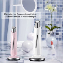 ASUPERMALL Masseur Oculaire Multifonctionnel Masseur Facial A Baguette Magnetique + Importation D'Essence Ionique Vibration Micro-Courante Pour Blanchir Raffermissant Reduisant Les Rides, Rose -Toilletage et hygiène du chien Soldes 36709289 3