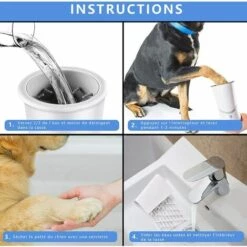 ILOVEMILAN Nettoyeur électrique De Patte Pour Chien, Nettoyeur Automatique De Patte, Portable Toilettage Patte De Chien, Brosse En Silicone Pour Animaux De Compagnie, Rechargeable Par -Toilletage et hygiène du chien Soldes 36719657 4