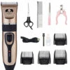 ILOVEMILAN Tondeuse Pour Chien Professionnelle Tondeuse Chien Poil Long Epais Electrique Sans Fil Kit Toilettage Chien Rasoir Pour Chiens Chat Animaux De Compagnie Dog Clippers Trimmer Pet Grooming Kit