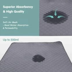 BETTERLIFE Lot De 2 Tapis Educateur Chiot 100x70cm, Tapis Absorbant Chien Lavable, Tapis Propreté Chien Anti-Fuite Et Antiderapant, Alese Pour Chien Réutilisable Parfait Pour Remplacer Alèses Jetable -Toilletage et hygiène du chien Soldes 37027026 4