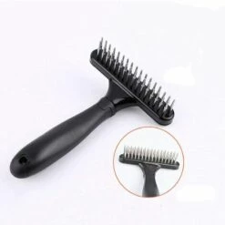 BETTERLIFE Brosse De Toilettage Pour Animaux De Compagnie Râteau Pour Chien à Double Rangée Râteau-déméloir Pour Chien Massage Pour Brosse à Cheveux Barre De Démêlage Avec Dents
