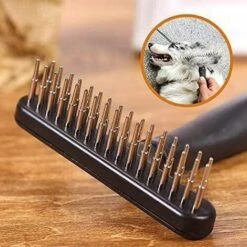 BETTERLIFE Brosse De Toilettage Pour Animaux De Compagnie Râteau Pour Chien à Double Rangée Râteau-déméloir Pour Chien Massage Pour Brosse à Cheveux Barre De Démêlage Avec Dents -Toilletage et hygiène du chien Soldes 37027032 3