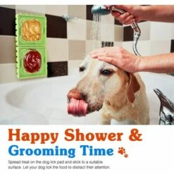 BETTERLIFE Tapis De Léchage Chien, [4 PCS] Ensemble Tapis à Lécher Détachable & Assemblé, Bol D'alimentation Lente Plateau De Léchage Avec Ventouse Antidérapant Pour Chiens Chats - Coloré -Toilletage et hygiène du chien Soldes 37085451 4