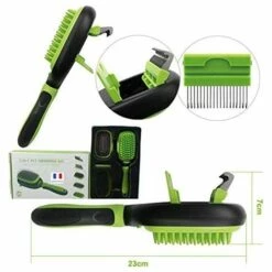 BETTERLIFE Brosse 5 En 1 Chien Chat Toutes Tailles - Elimine Les Poils Morts - Démêloir - Lustrer Pelage Brossage Massage Et Bain -Toilletage et hygiène du chien Soldes 37085466 4