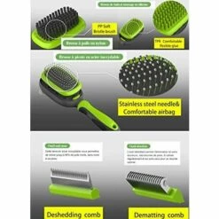 BETTERLIFE Brosse 5 En 1 Chien Chat Toutes Tailles - Elimine Les Poils Morts - Démêloir - Lustrer Pelage Brossage Massage Et Bain -Toilletage et hygiène du chien Soldes 37085466 5