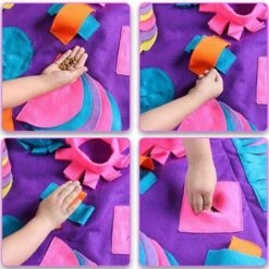 BETTERLIFE Tapis De Fouille Chien Grande Taille Tapis Snuffle Chiot Snuffle Mat Jouet Interactifs Pour Chien Améliorer La Sensibilité De L'odorat Des Animaux Domestiques Pliable Portables -Toilletage et hygiène du chien Soldes 37153002 4