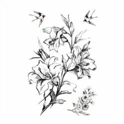 ASUPERMALL 1 Feuille 3D Grande Rose Pivoine Fleur Filles Temporaire Faux Tatouages ​​Cou Epaule Manches Tatouage Tatouages ​​​​Impermeables Grande Vigne Pivoine Fleur Rose Diy Autocollants De Tatouage Pour Femmes, Type 172