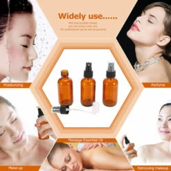 ASUPERMALL Flacon Pulverisateur En Verre Ambre Pulverisateur A Brume Fine Noire 50 Ml Paquet De 3 Contenant D'Atomiseur De Parfum Chimique A L'Huile Essentielle -Toilletage et hygiène du chien Soldes 37261676 5