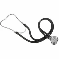 ASUPERMALL Stethoscope Professionnel Medical Double Double Tete Colore Stethoscope Multifonctionnel Soins De Sante Noir, Noir