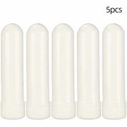 ASUPERMALL Paquet De 5 Bouteilles D'Inhalateur D'Huile Essentielle Aromatherapie Tubes D'Inhalateur Nasaux Vides Tubes En Plastique Avec Meche -Toilletage et hygiène du chien Soldes 37270816 3