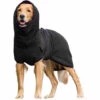 THSINDE Peignoir De Séchage Pour Chien, Peignoir Réglable En Microfibre Pour Chien à Séchage Rapide, Serviette De Bain Super Absorbante Pour Chien Et Chat, Adaptée à La Natation, à La Marche Sous La Pluie, Robe De Chambre Pour Chien (M, NOIR, 44,5 Cm)