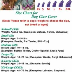 LANGRAY 100 Pcs Chien Nail Caps Soft Claw Couvre Ongles Caps Pour Pet Chien Chiot Puppy Paws Home Kit, 5 Sortes Aléatoire XS Nombre -Toilletage et hygiène du chien Soldes 38978949 4