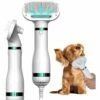 LANGRAY Sèche-Cheveux Chien 3 En 1 Portable Séchoir Sèche-Poils Et Brosse, Température Réglable Et Automatique Épilation Un Bouton, Souffleur Toilettage à Poils Peigne à Cheveux Pour Animaux Petits Et Grands