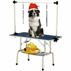 WYCTIN Hofuton Table De Toilettage Pliante Pour Chien - 90*76*60cm - Avec 2 Sangles Réglables - Bleu -Toilletage et hygiène du chien Soldes 39419491 5
