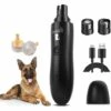 Pecute Lime à Ongle Chien, Coupe Ongle Chien Electrique, Coupe Griffes électrique Pour Chat Chien Grand Moyen, 2 Vitesses De Rotation,Travaille Pendant 14h,USB Charge Rapide 2h, 50DB Ultra-Silencieux