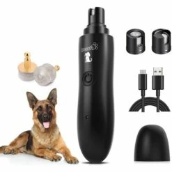 Pecute Lime à Ongle Chien, Coupe Ongle Chien Electrique, Coupe Griffes électrique Pour Chat Chien Grand Moyen, 2 Vitesses De Rotation,Travaille Pendant 14h,USB Charge Rapide 2h, 50DB Ultra-Silencieux