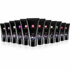 ASUPERMALL 15Ml Nail Extension Gel Nail Art Cristal Ongles Extension Rapide Creme Solide Cristal Colle Manucure, Orange Rouge