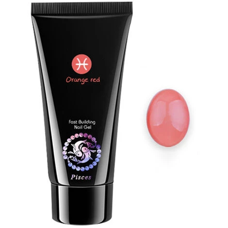 ASUPERMALL 15Ml Nail Extension Gel Nail Art Cristal Ongles Extension Rapide Creme Solide Cristal Colle Manucure, Orange Rouge 2 ASUPERMALL 15Ml Nail Extension Gel Nail Art Cristal Ongles Extension Rapide Creme Solide Cristal Colle Manucure, Orange Rouge – Image 2