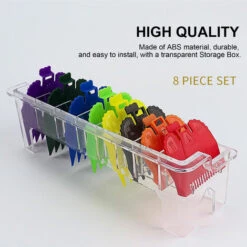 ASUPERMALL 8 Tailles Professionnel Guide De Coupe Peigne Set Colore Limite Peigne Set Remplacement Pour Wahl Tondeuse Electrique Rasoir Outil De Coiffure Avec Boite De Rangement,Noir -Toilletage et hygiène du chien Soldes 41172350 5