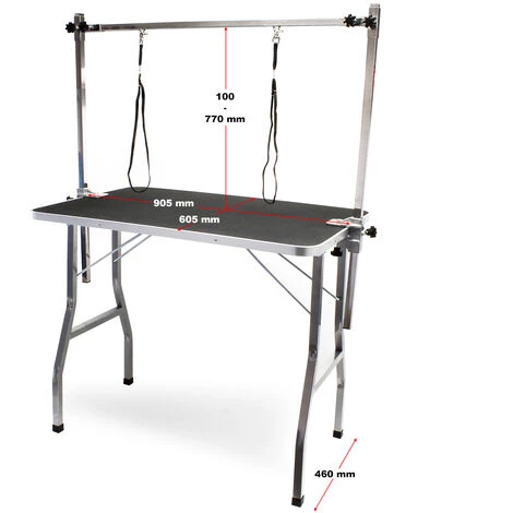 WILTEC Table De Toilettage Avec 2 Sangles Table De Soins Pour Chiens Et Chats 2 WILTEC Table De Toilettage Avec 2 Sangles Table De Soins Pour Chiens Et Chats – Image 2