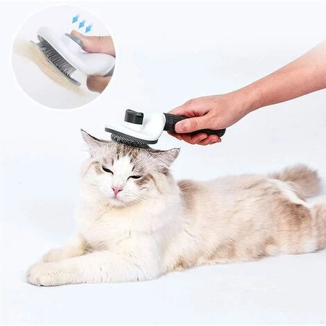 TANABATA Brosse Chat Brosse Chien,Autonettoyante Toilettage Massante Peigne,Enlèvement Efficace Des Poils Morts Et Poils Tomentose, Adapté Pour Les Chiens Chats Cheveux Courts Et Longs 3 TANABATA Brosse Chat Brosse Chien,Autonettoyante Toilettage Massante Peigne,Enlèvement Efficace Des Poils Morts Et Poils Tomentose, Adapté Pour Les Chiens Chats Cheveux Courts Et Longs – Image 3