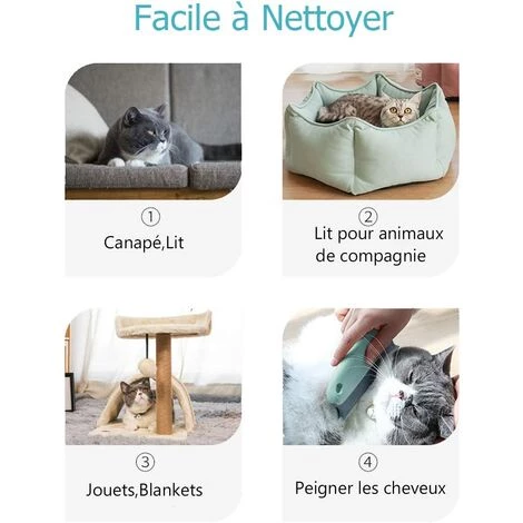 GUAZHUNIFR Brosse Anti-Poils Brosse,Peigne Pour Animaux De Compagnie 2 In 1 - Brosse De Nettoyage Réutilisable Pour Chien, Chat, Vêtements, Coussin, Canapé, Voiture 1 Pièce 2 GUAZHUNIFR Brosse Anti-Poils Brosse,Peigne Pour Animaux De Compagnie 2 In 1 - Brosse De Nettoyage Réutilisable Pour Chien, Chat, Vêtements, Coussin, Canapé, Voiture 1 Pièce – Image 2